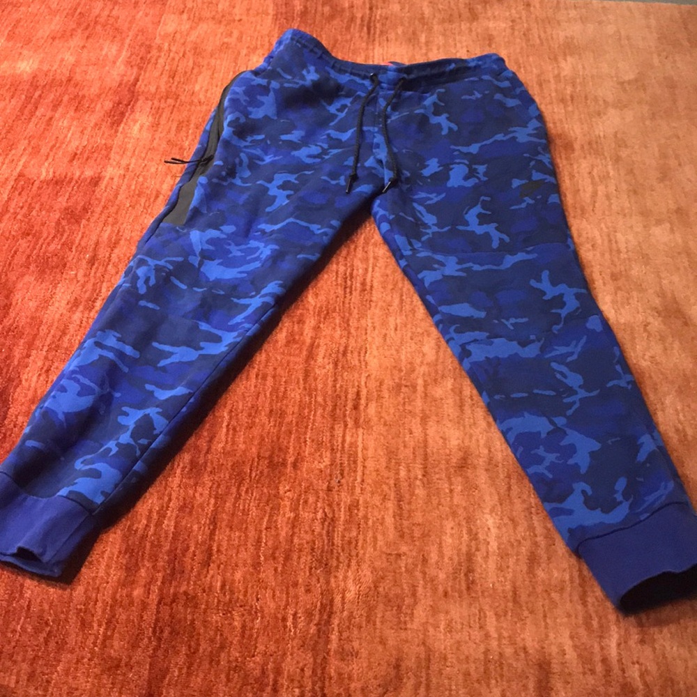Nike Blue Camo Cotton Sweatpants